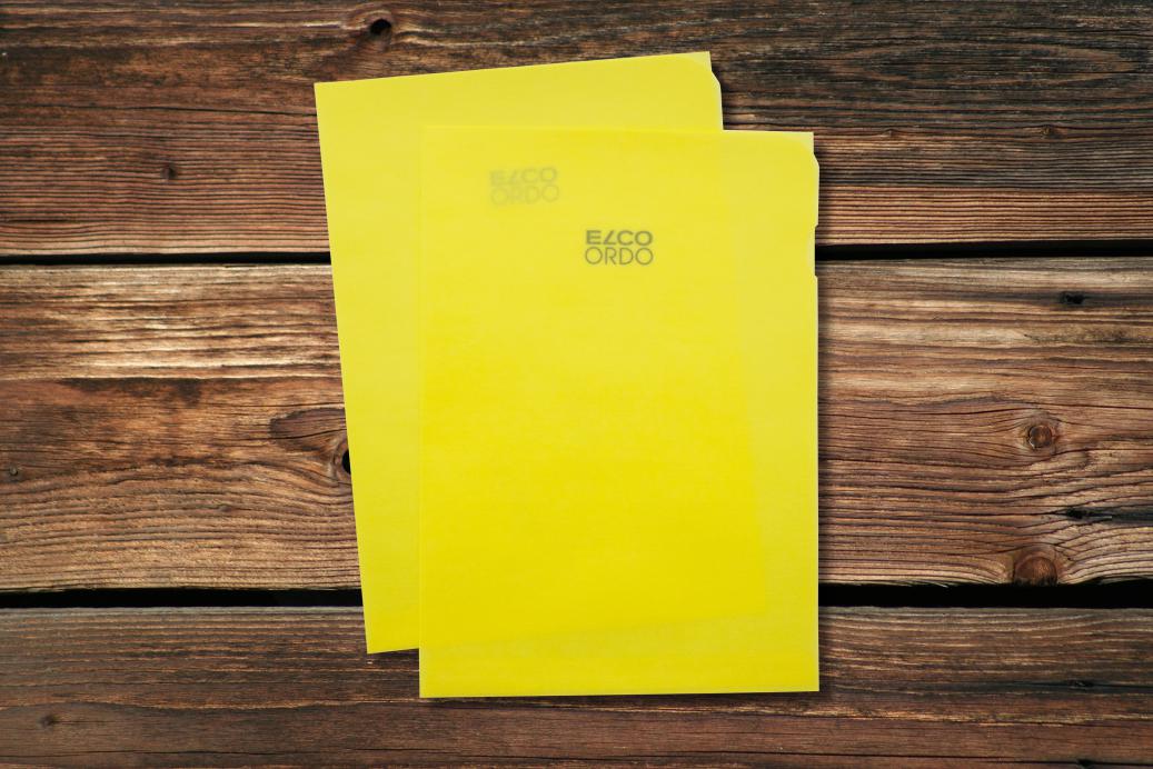 Ordnungsmappen 220x310 mm Transparent Gelb 80 g/qm